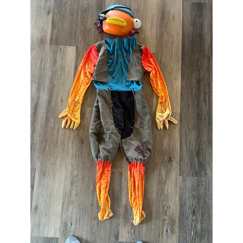 Fortnite Fishstick Costume Child Large Fish Head Mask Cosplay Halloween Outfit